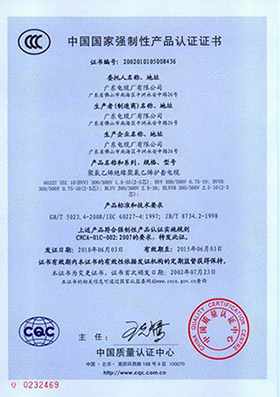 中国国家强制性产品认证证书2